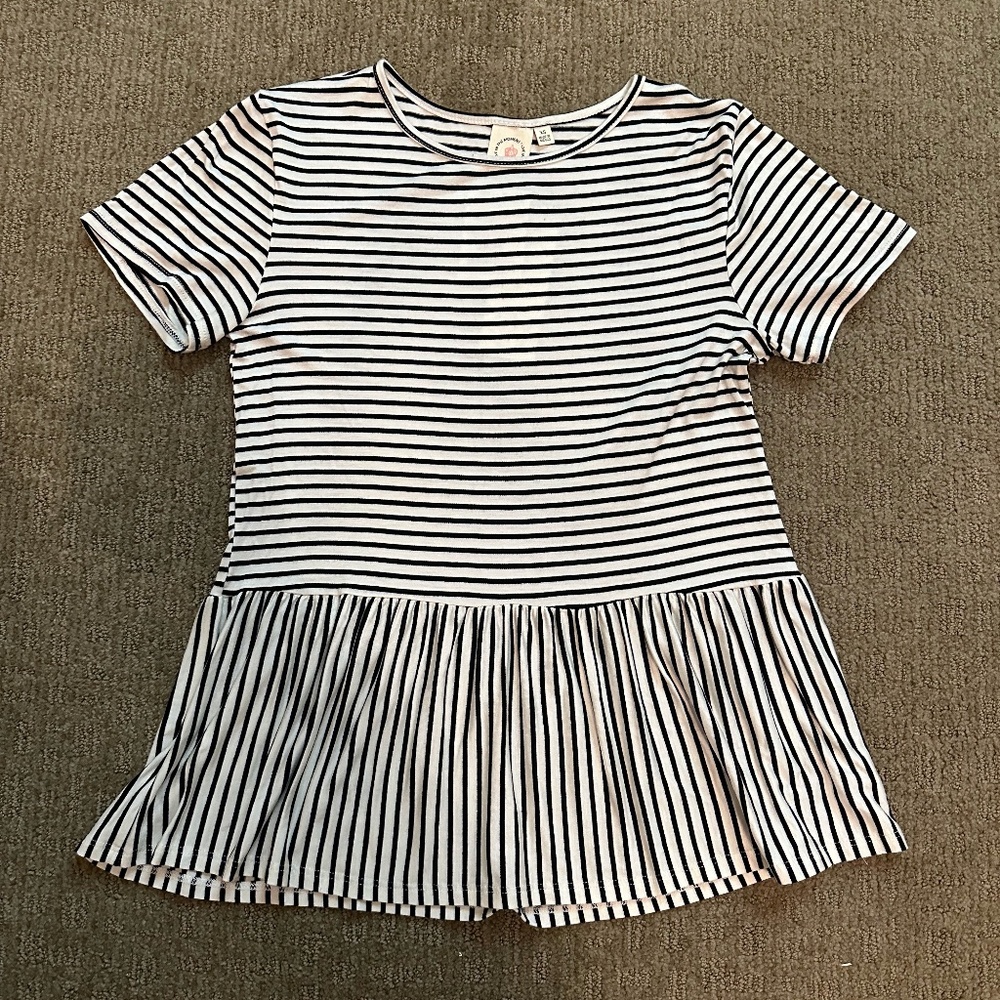 Live in the Moment Striped Peplum Top
